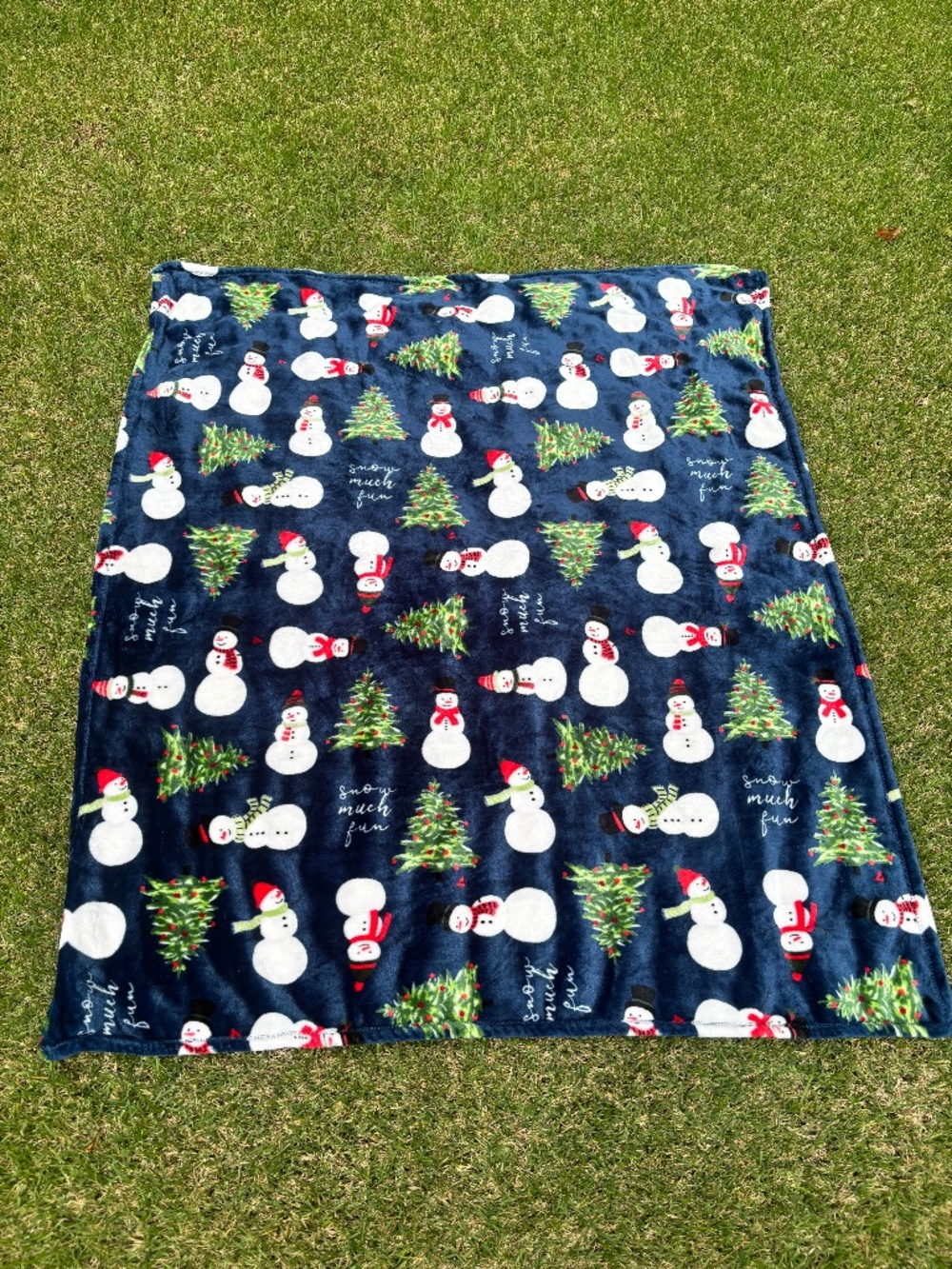 Holiday Time Fleece Snowman Blanket